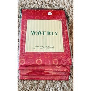 4 Waverly Columbus Circle Popsicle Rod Pocket Drapery Panel 100% Poly 60”X84”